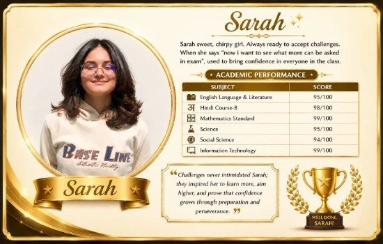 Our Achiever Sarah